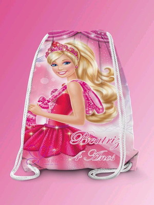 Mochilinha personalizada 19x28cm barbie