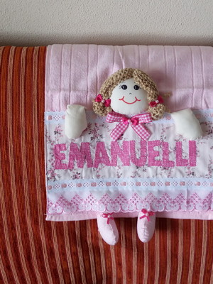 Toalhinha de boca personalizada boneca