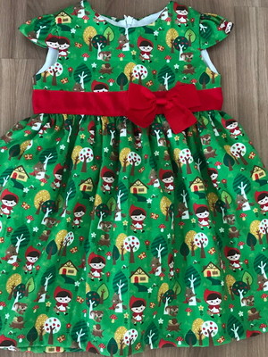 Vestido infantil chapeuzinho vermelho