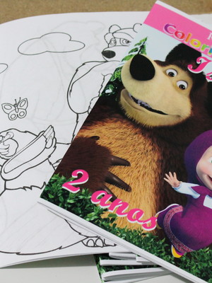 Livro de colorir - masha e o urso