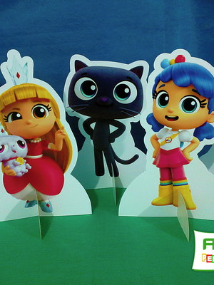 Kit 05 displays de mesa vera e o reino do arco-íris