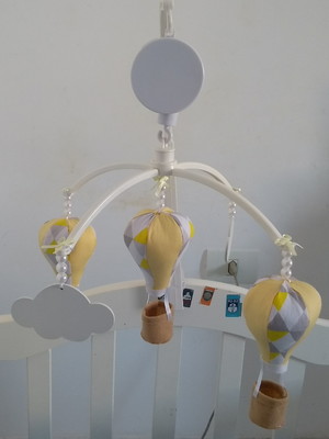 Mobile musica giratorio beço balão nuvem