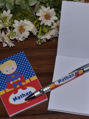 Bloquinho personalizado com caneta