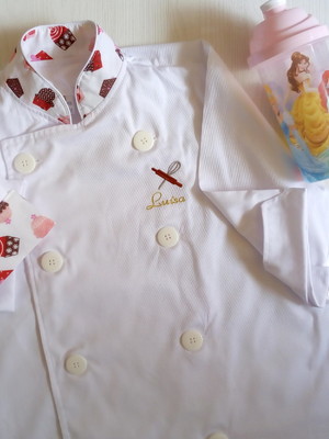 Dolma infantil de algodão personalizado com chapéu de chef