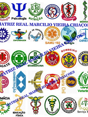 Matriz bordado profissão 310 profissões símbolos logo kit