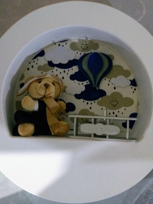 Nicho enfeite porta maternidade urso aviador