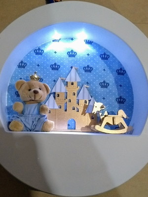 Nicho enfeite porta maternidade urso principe