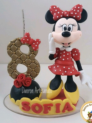 Topo de bolo minnie