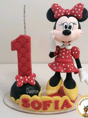 Topo de bolo minnie