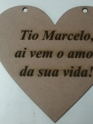 Placa para casamento em mdf cru