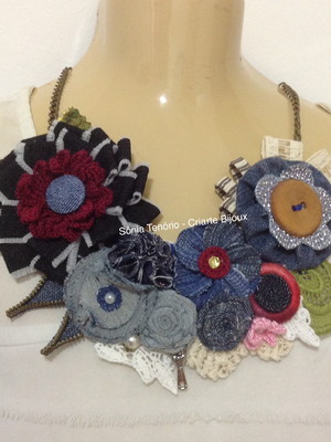 Maxi colar jeans