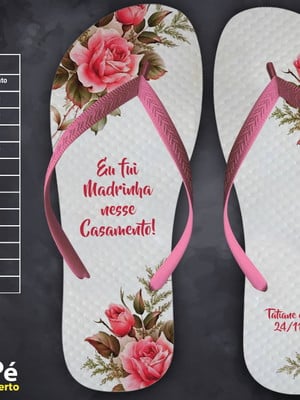 Chinelo casamento personalizado.