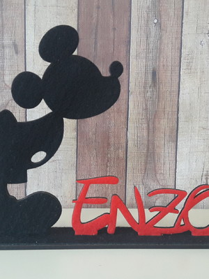 Kit 10 centro de mesa/ enfeite mdf - mickey 15cm