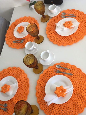 Souplast crochê laranja