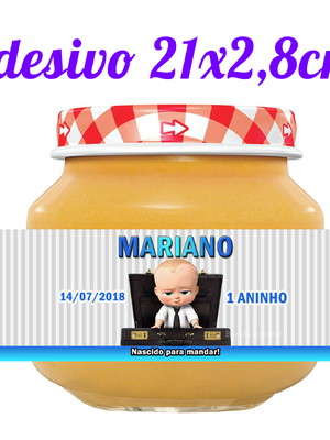 Rótulo para papinha poderoso chefinho