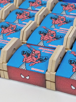 Kit caixote 6 mm com cinta personalizada - homem aranha