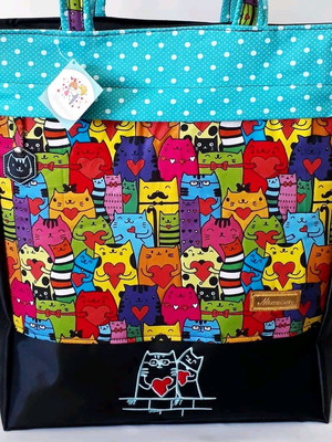 Bolsa gatinhos coloridos