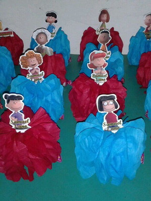 Kit c/ 4 uni. centro de mesa snoopy