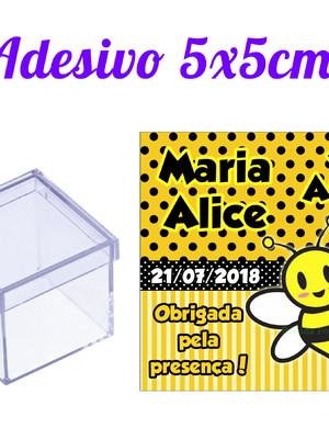 Rótulo adesivo para caixinha 5cm abelhinha