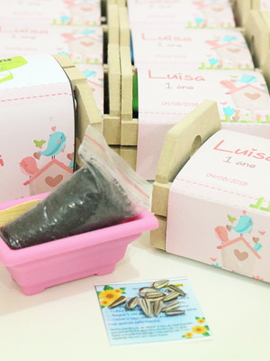 Kit caixote 6 mm com cinta personalizada - jardim encantado
