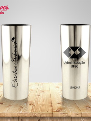Copo long drink metalizado administração