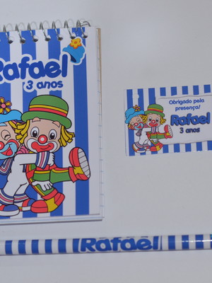 Bloquinho personalizado com lápis grande anjinho