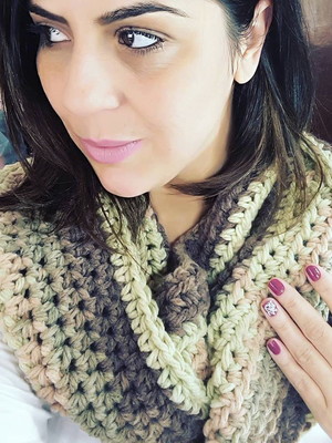 Gola mesclada em crochê cute store crochet