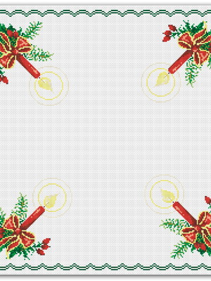 Velas de natal - gráfico ponto cruz