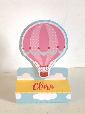 Porta bis duplo balão rosa