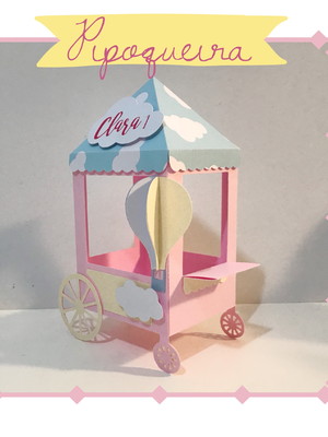 Pipoqueira balão rosa