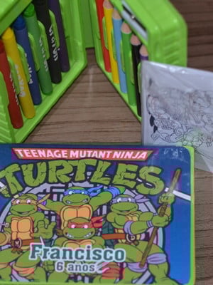 Estojo de pintura 20 peças tartarugas ninja