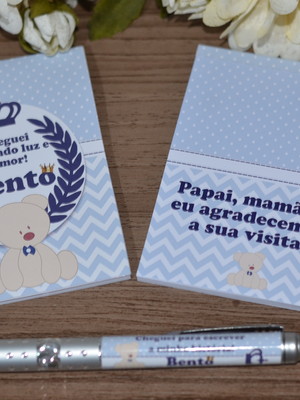 Bloquinho personalizado com caneta