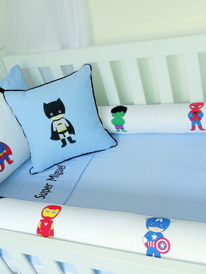 Kit berço rolinho super heróis baby