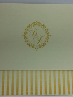 Convite de casamento listras