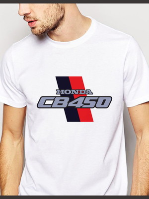Camiseta camisa moto honda cb 450 1986 100% algodão