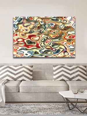 Quadro abstrato em tela canvas decorativa sala