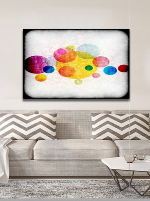 Tela quadro decorativa bolhas variadas decoração interna