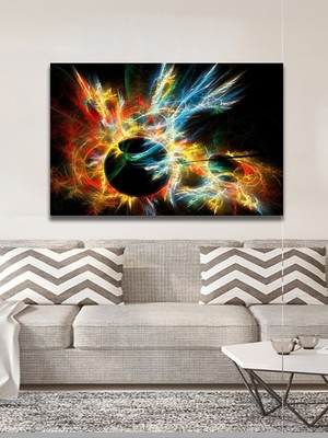 Quadro canvas abstrato luzes do universo decorativo de sala