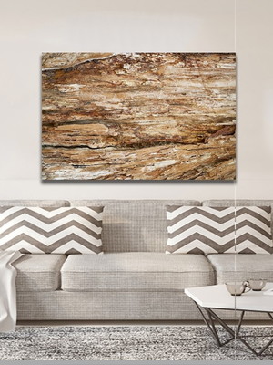 Quadro decorativo cor madeira inspiração de aconchego