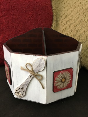 Porta talheres vintage com base giratória
