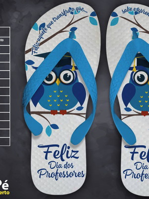 Chinelo personalizado dia dos professores