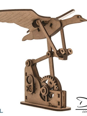 Cisne - quebra cabeças 3d mecânico em mdf - darama