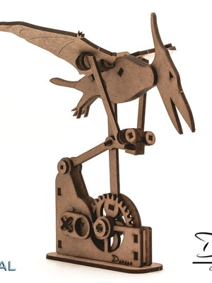 Pterodáctilo - quebra cabeças 3d mecânico - darama