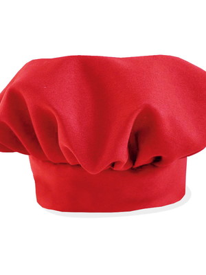 Chapéu cozinheiro liso de oxford vermelho