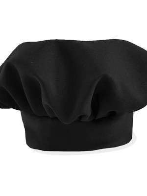 Chapéu cozinheiro liso de oxford preto