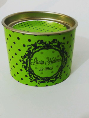 Lata com rotulo personalizado
