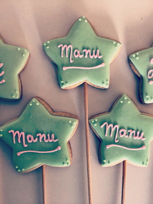 Biscoito decorado estrelas
