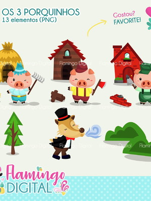 Cliparts 3 porquinhos