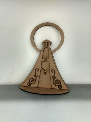 Nossa senhora em mdf com base