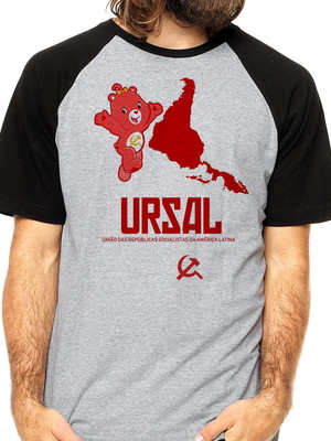 Camiseta ursal raglan união das rep socialistas da américa